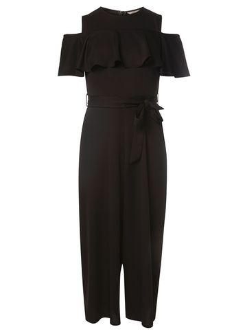 Dorothy Perkins Petite Black Satin Jumpsuit