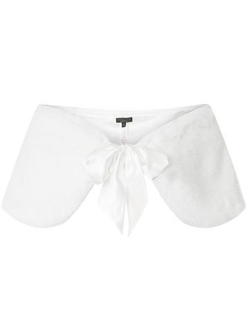 Dorothy Perkins *showcase Bridal White Faux Fur Shrug