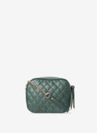 Dorothy Perkins Green Pin Stud Quilted Cross Body Bag