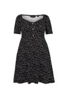 Dorothy Perkins *dp Curve Multi Colour Spot Print Ruched Skater Dress