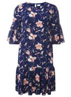 Dorothy Perkins *vila Blue Floral Print Skater Dress