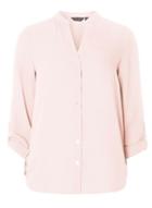 Dorothy Perkins Dusty Pink Tab Roll Sleeve Shirt