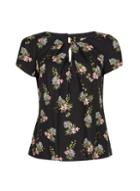 *billie & Blossom Petite Black Tiger And Floral Print Shell Top