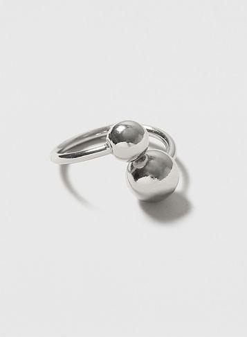 Dorothy Perkins Silver Double Ball Ring