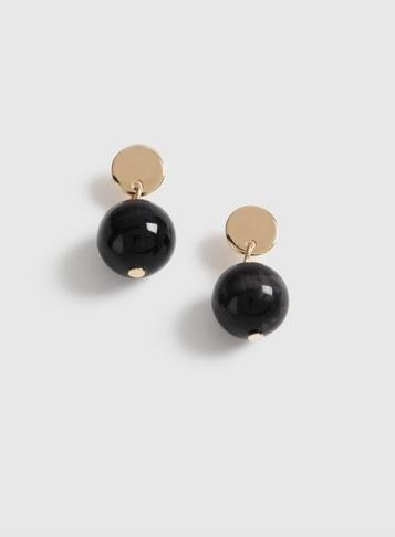 Dorothy Perkins Black Cats Eye Drop Earrings