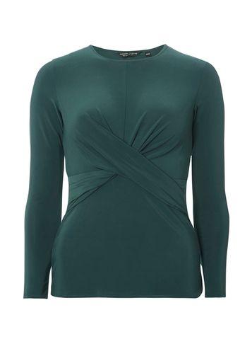 Dorothy Perkins Green Crossover Top