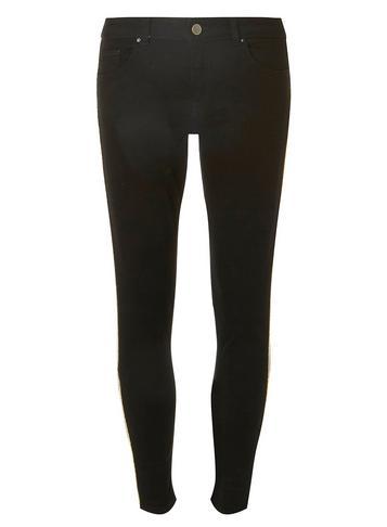 Dorothy Perkins Black Gold Side Striped Jeans