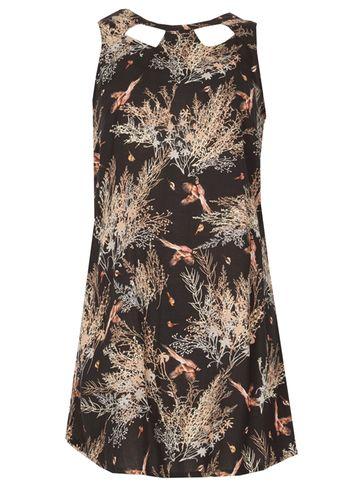 Dorothy Perkins *izabel London Black Cut-out Neck Trapeze Dress