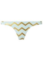 Dorothy Perkins *noisy May White And Gold Zig Zag Bikini Bottoms