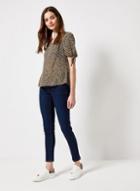 Dorothy Perkins Black Ditsy Print Square Neck Top
