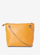 Dorothy Perkins Mustard Chain Eyelet Cross Body Bag