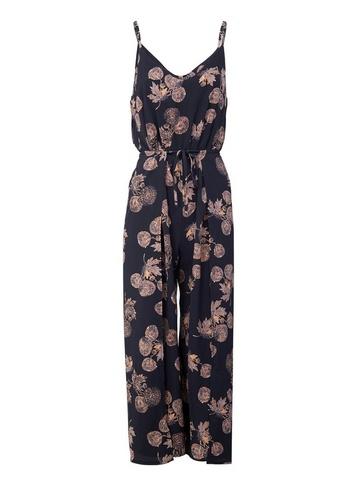 Dorothy Perkins *black Floral Cami Jumpsuit