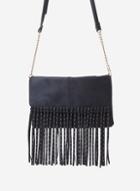 Dorothy Perkins Navy Studded Fringe Cross Body Bag