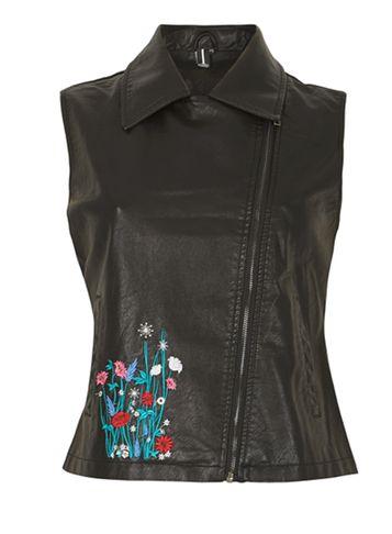 Dorothy Perkins *izabel London Black Leather Biker Jacket