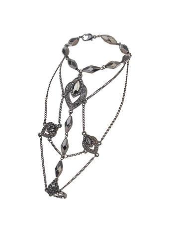 Dorothy Perkins Gunmetal Hand Chain Ring
