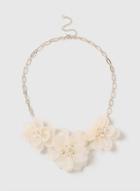 Dorothy Perkins Rose Gold Statement Flower Collar Necklace