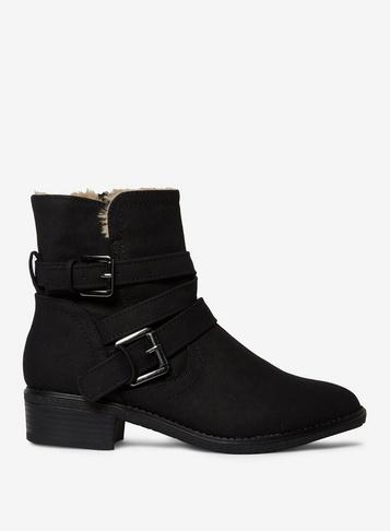 Dorothy Perkins Black 'money' Biker Boots