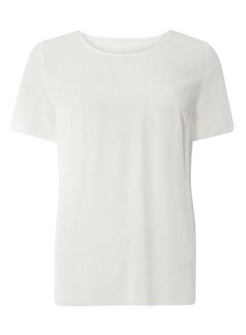 *vila White Short Sleeve Lace T-shirt