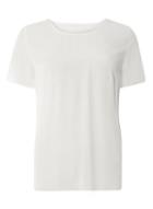 *vila White Short Sleeve Lace T-shirt