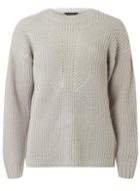 Dorothy Perkins Grey Lace Up Back Jumper