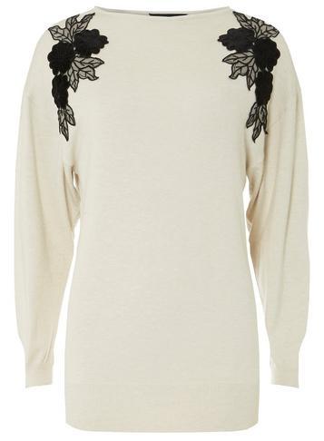 Dorothy Perkins Oat Detail Batwing Jumper