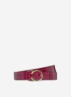 Dorothy Perkins Red Curve Double Buckle Belt