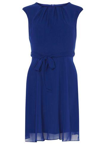 Dorothy Perkins *billie & Blossom Petite Cobalt Chiffon Skater Dress
