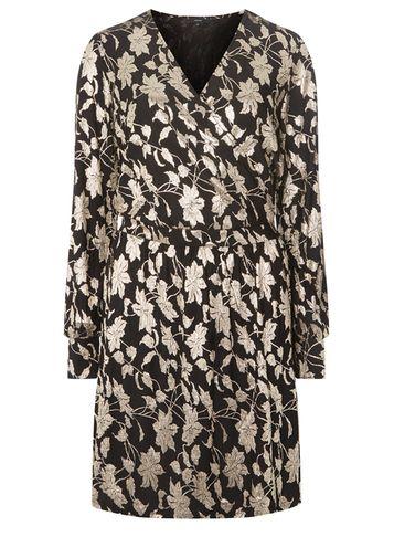 Dorothy Perkins *vero Moda Black Foiled Wrap Dress