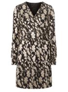 Dorothy Perkins *vero Moda Black Foiled Wrap Dress