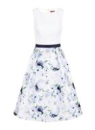 *chi Chi London White Floral Print Midi Dress