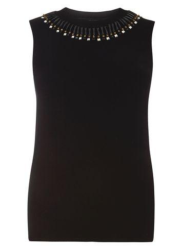 Dorothy Perkins Black Embellished High Neck Jumper