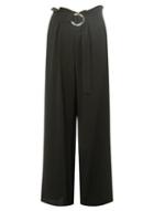 Dorothy Perkins Black O-ring Belted Palazzo Trousers