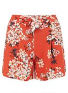 Dorothy Perkins Red Floral Blossom Print Shorts
