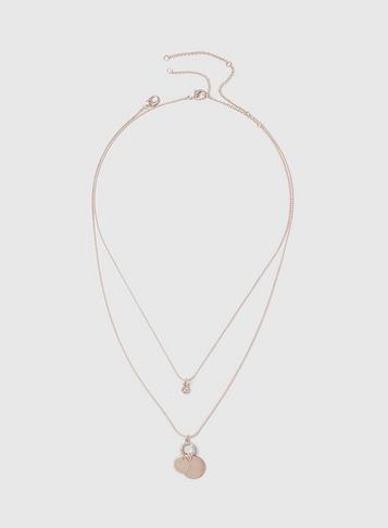 Dorothy Perkins Two Row Cluster Necklace