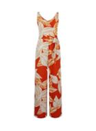 Dorothy Perkins Orange Leaf Print Jumpsuit