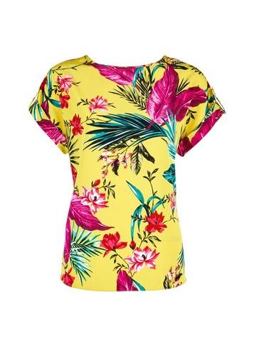 Dorothy Perkins Lime Tropical Print Top