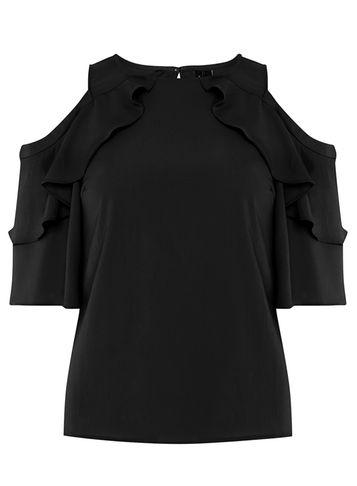 Dorothy Perkins *vero Moda Black Cold Shoulder Blouse