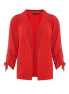 Dorothy Perkins Red Ruched Sleeve Jacket