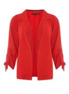 Dorothy Perkins Red Ruched Sleeve Jacket