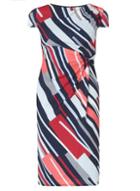 Dorothy Perkins *lily & Franc Multi Coloured Striped Crepe Dress