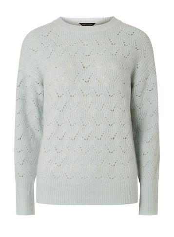 Dorothy Perkins Blue Pointelle Detail Jumper