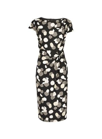 *lily & Franc Monochrome Smudge Spot Print Bodycon Dress