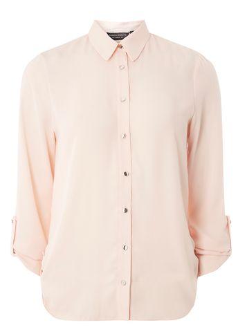 Dorothy Perkins Blush Tab Roll Sleeve Shirt