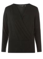 Dorothy Perkins Black Knitted Wrap Front Top