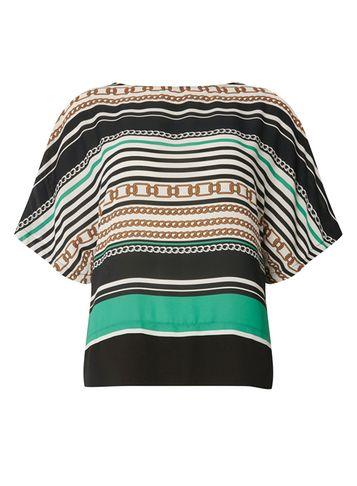 Dorothy Perkins Green Chain Print Tee
