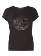 Dorothy Perkins *only Black Slogan Sequin T-shirt