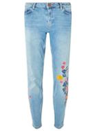 Dorothy Perkins Blue Darcy Floral Embroidered Jeans