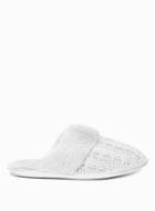 Dorothy Perkins Grey Cable Knitted Mule Slippers