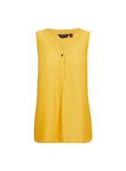 Dorothy Perkins Yellow Button Sleeveless Shirt