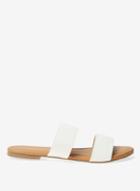 Dorothy Perkins White Faris Double Strap Mules